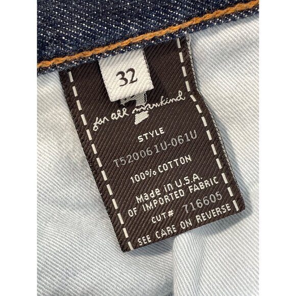 7 For All Mankind Bootcut Jeans Size 32 Mid Rise Blue Medium Wash Denim Western - Picture 4 of 7